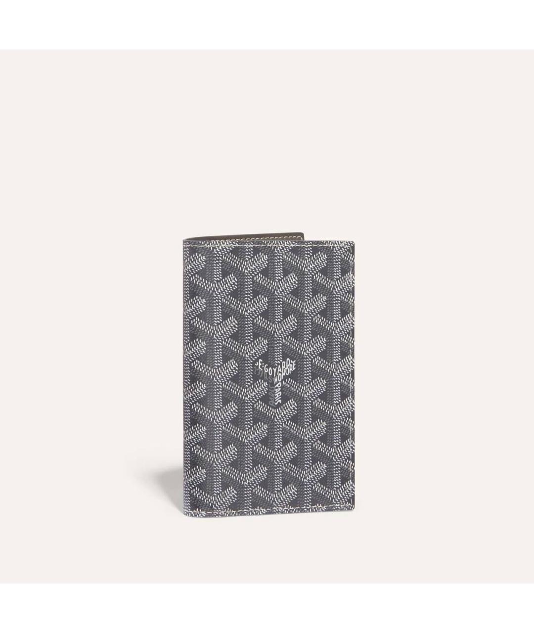 GOYARD Серая кожаная визитница, фото 4