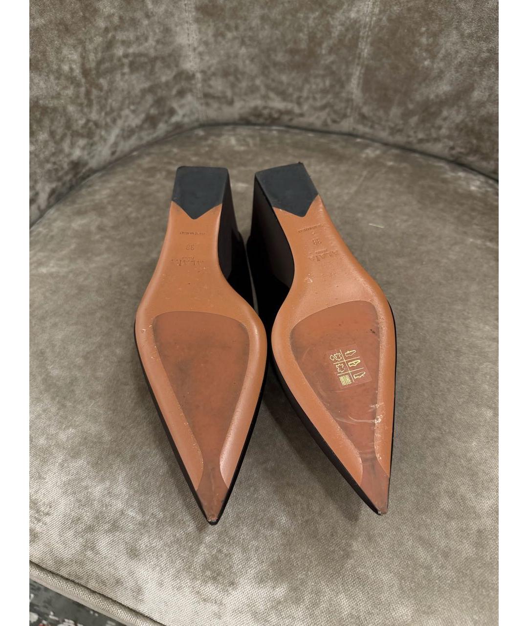 ALAIA Коричневые текстильные мюли, фото 7