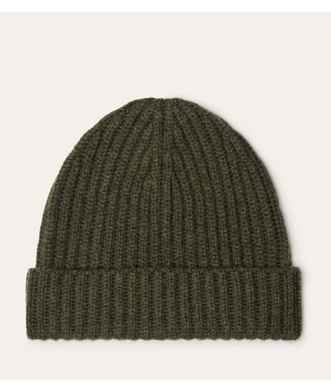 LORO PIANA Хаки кашемировая шапка, фото 3