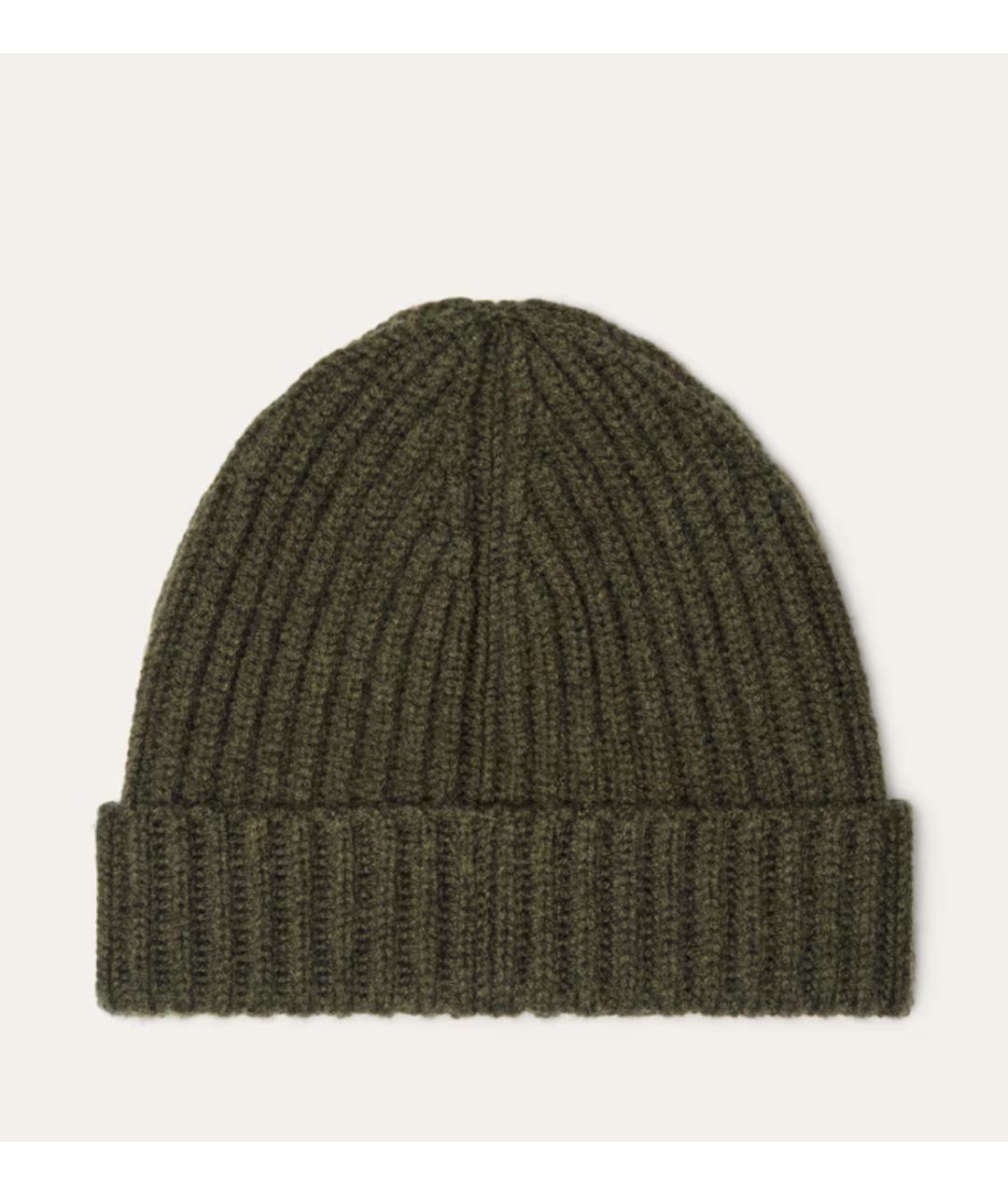 LORO PIANA Хаки кашемировая шапка, фото 2