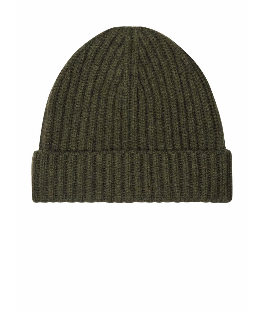 LORO PIANA Хаки кашемировая шапка, фото 1