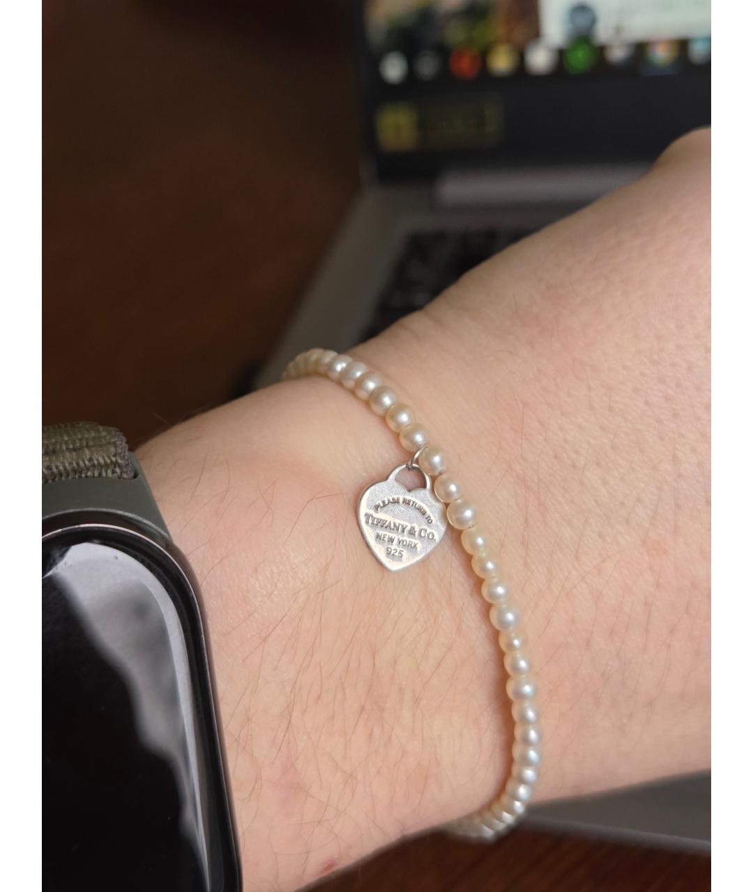 TIFFANY&CO Белый серебряный браслет, фото 4