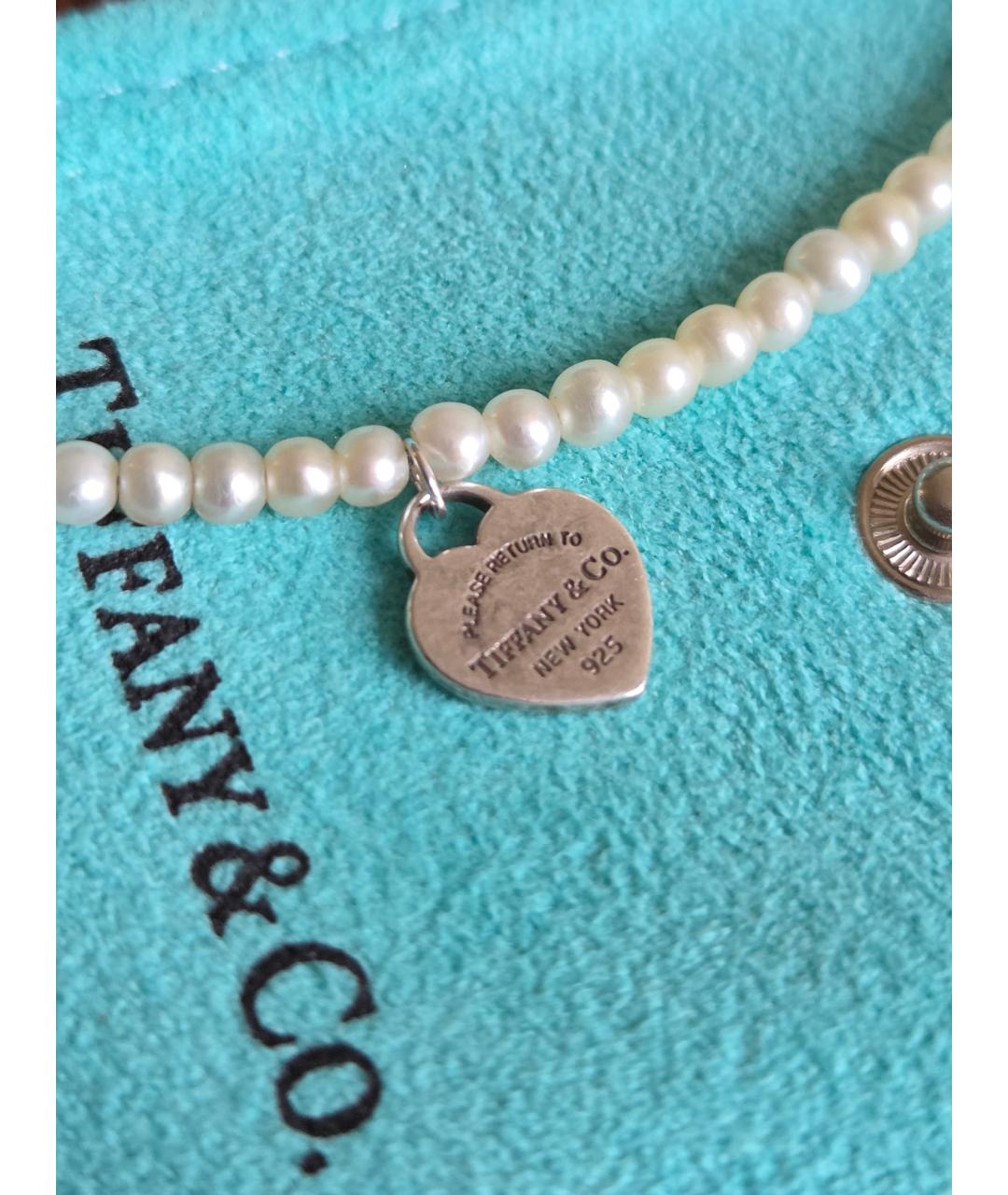 TIFFANY&CO Белый серебряный браслет, фото 2