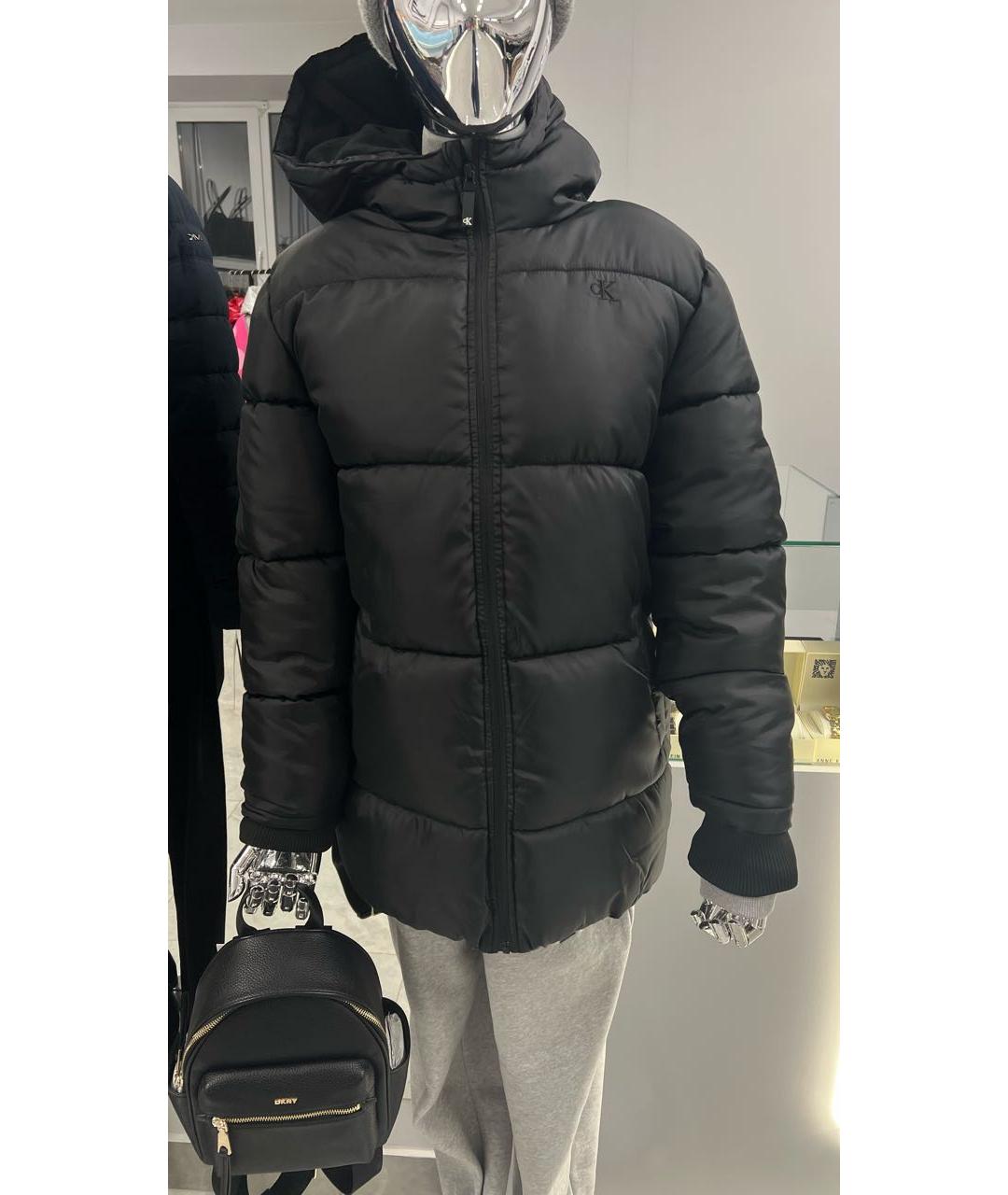 CALVIN KLEIN Черная полиэстеровая куртка, фото 8