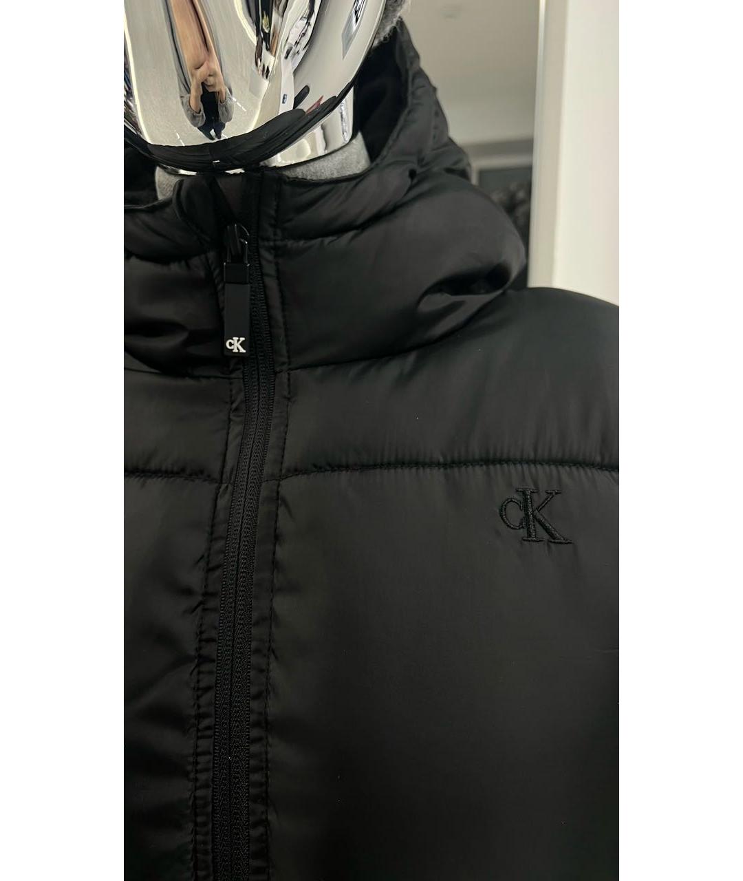 CALVIN KLEIN Черная полиэстеровая куртка, фото 4