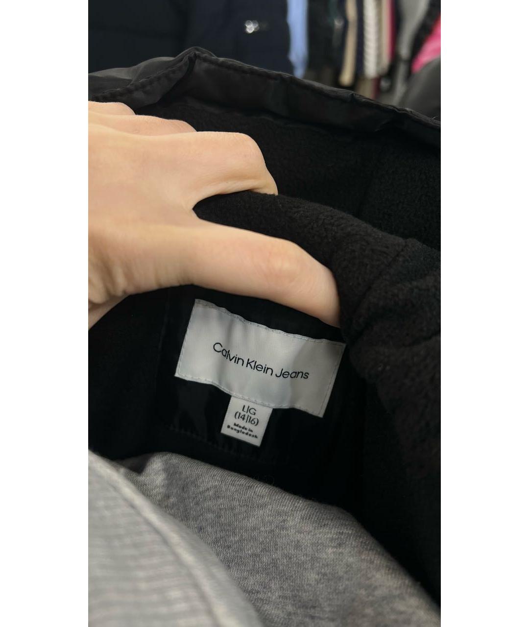 CALVIN KLEIN Черная полиэстеровая куртка, фото 3