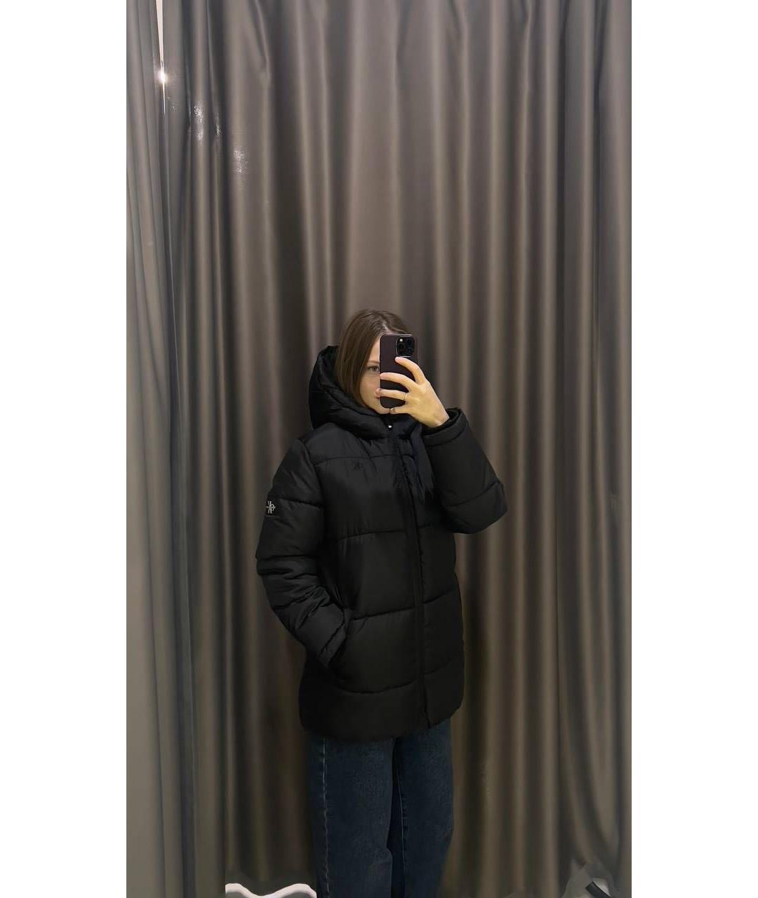 CALVIN KLEIN Черная полиэстеровая куртка, фото 5