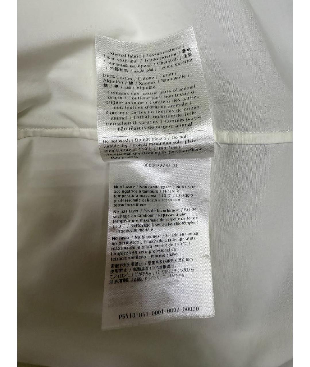 VALENTINO Белая хлопковая рубашка, фото 6