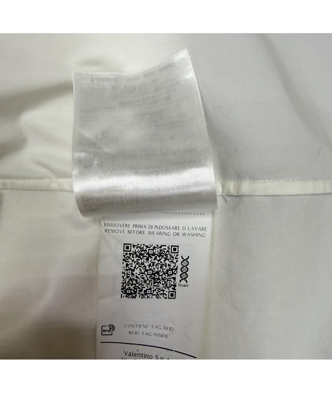 VALENTINO Белая хлопковая рубашка, фото 5