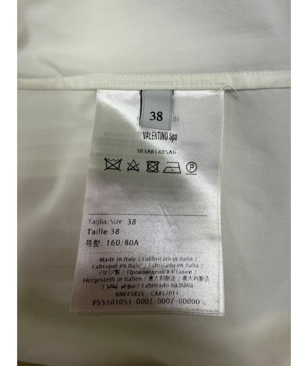 VALENTINO Белая хлопковая рубашка, фото 4