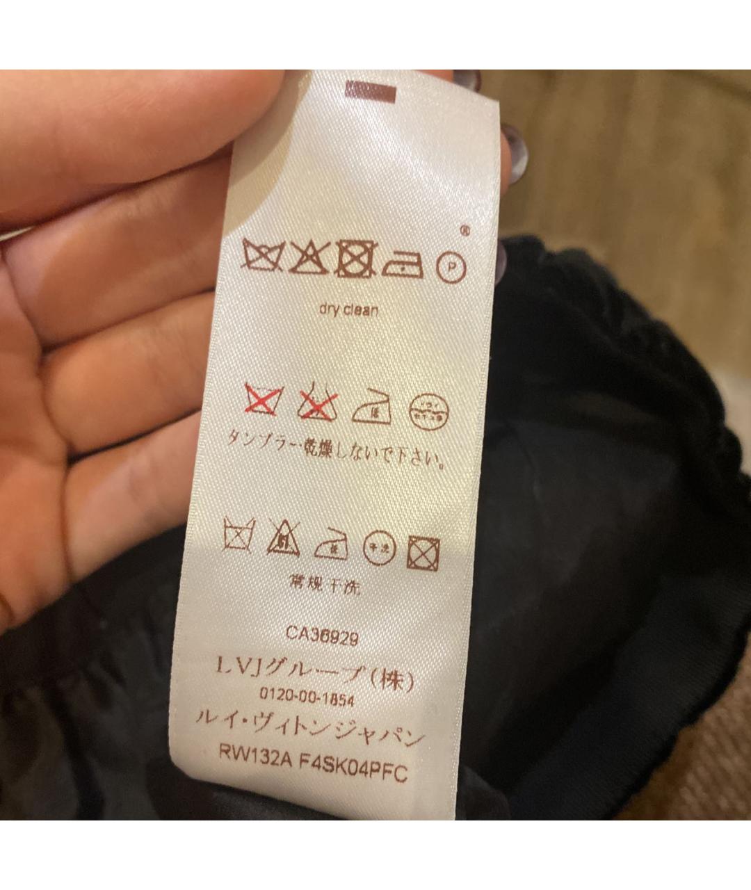 LOUIS VUITTON Антрацитовая полиэстеровая юбка мини, фото 7