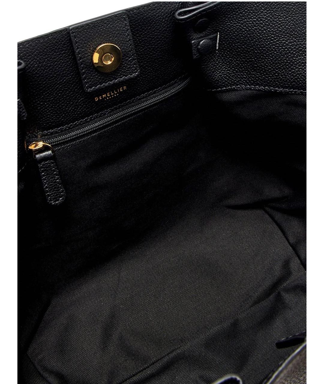 DEMELLIER Черная замшевая сумка тоут, фото 5