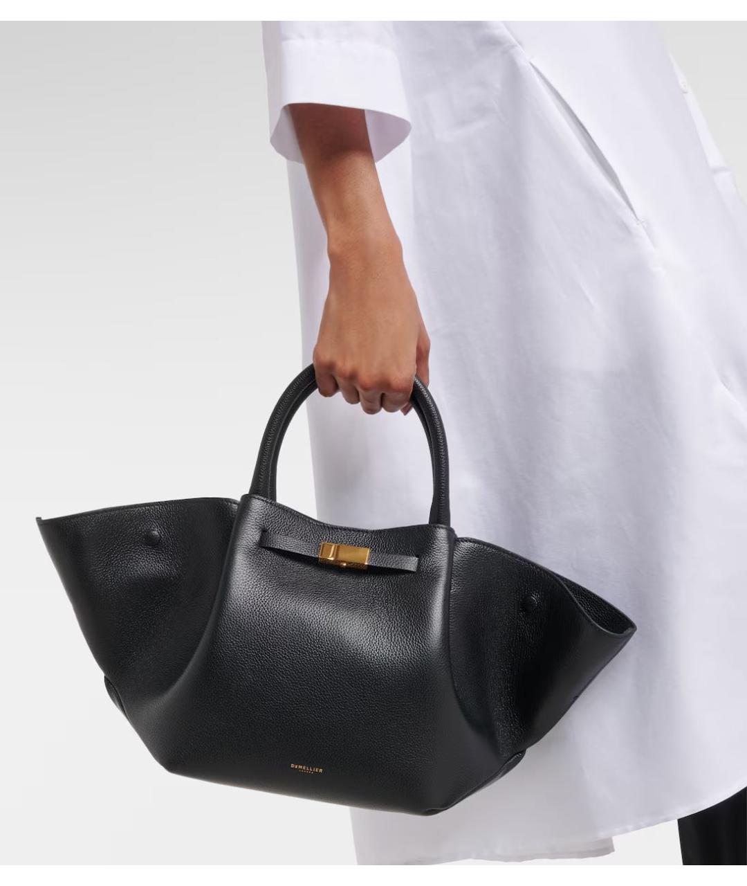 DEMELLIER Черная замшевая сумка тоут, фото 2