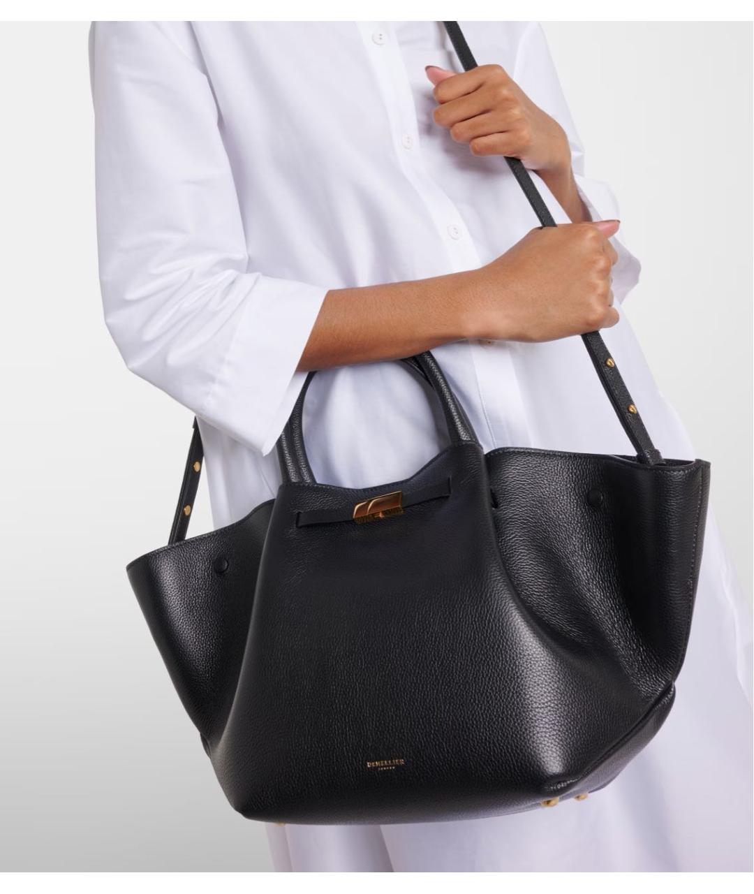 DEMELLIER Черная замшевая сумка тоут, фото 4