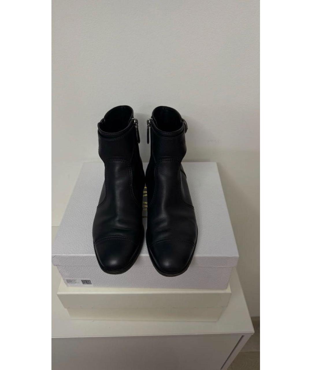 CHANEL Черные кожаные ботинки, фото 2