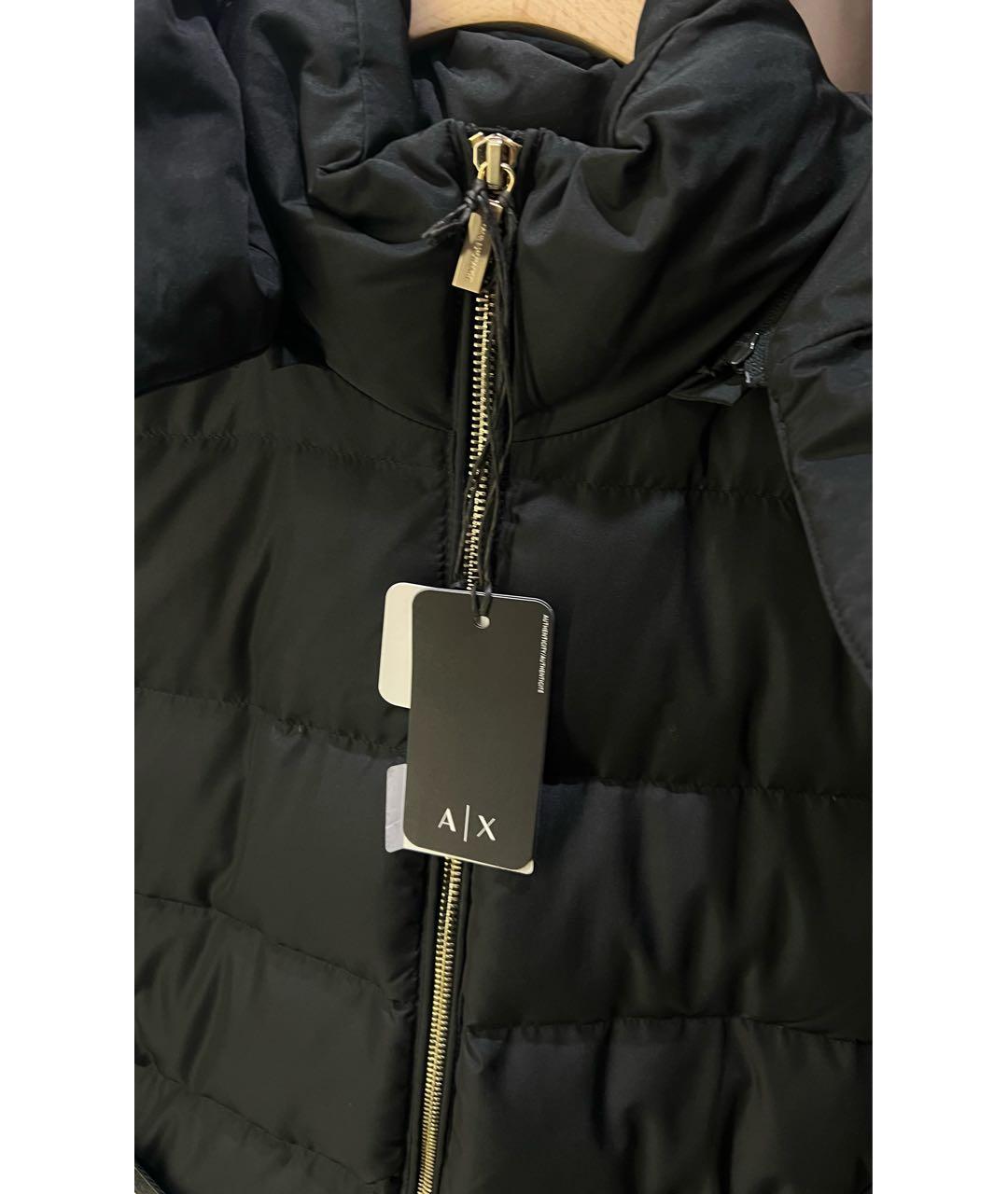 ARMANI EXCHANGE Черный полиэстеровый пуховик, фото 4