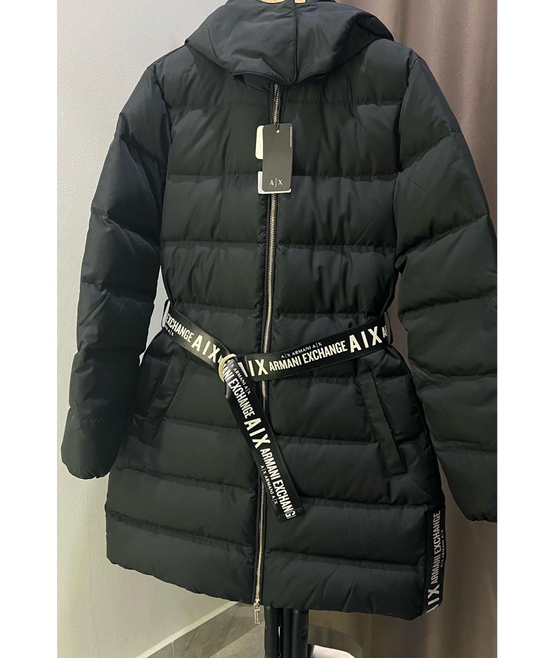 ARMANI EXCHANGE Черный полиэстеровый пуховик, фото 7