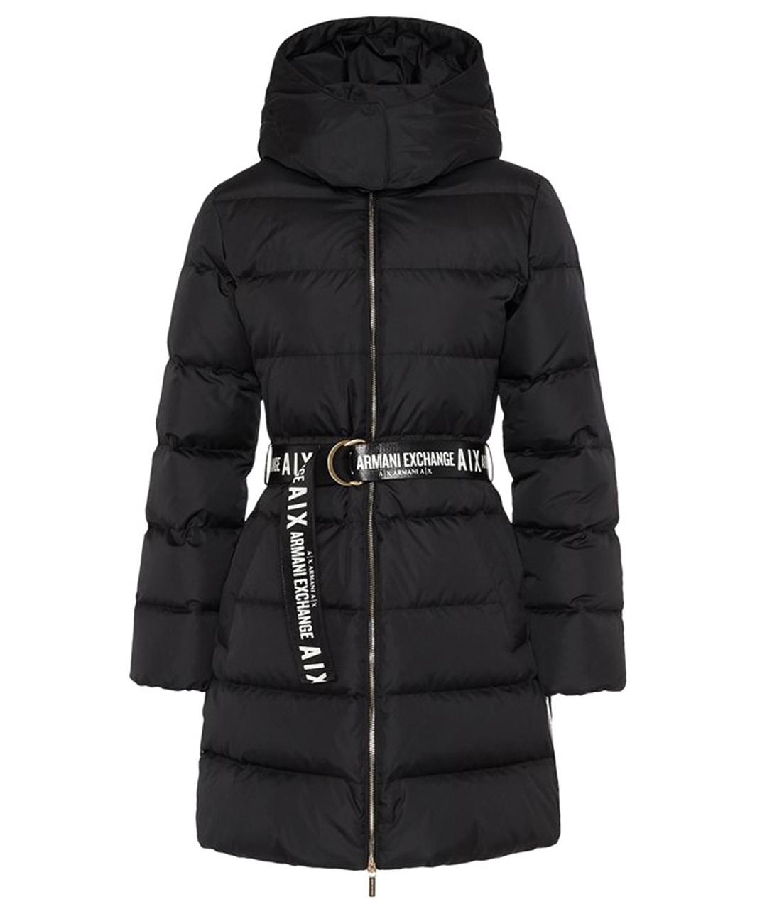 ARMANI EXCHANGE Черный полиэстеровый пуховик, фото 1