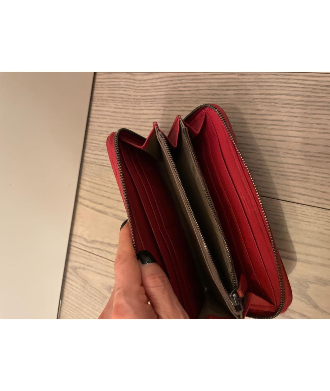 BOTTEGA VENETA Красный кожаный кошелек, фото 6