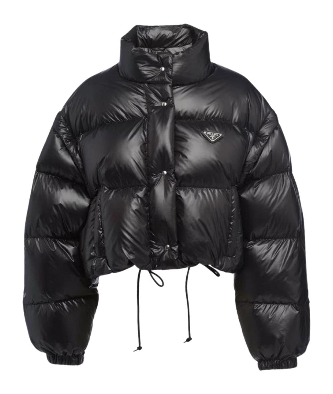 PRADA Черный полиэстеровый пуховик, фото 1