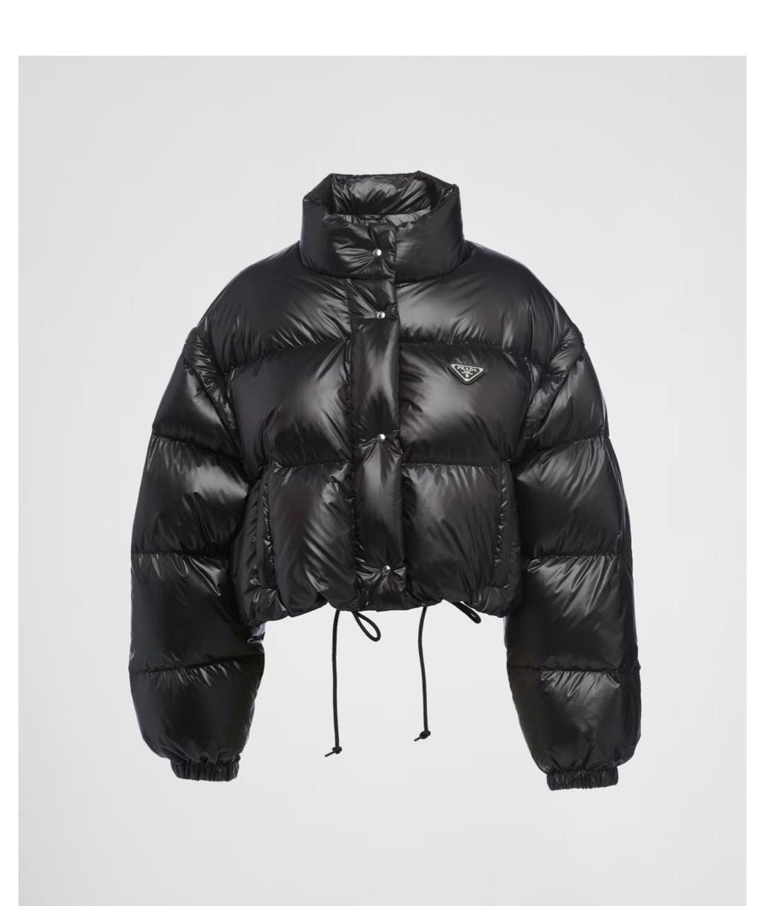 PRADA Черный полиэстеровый пуховик, фото 9