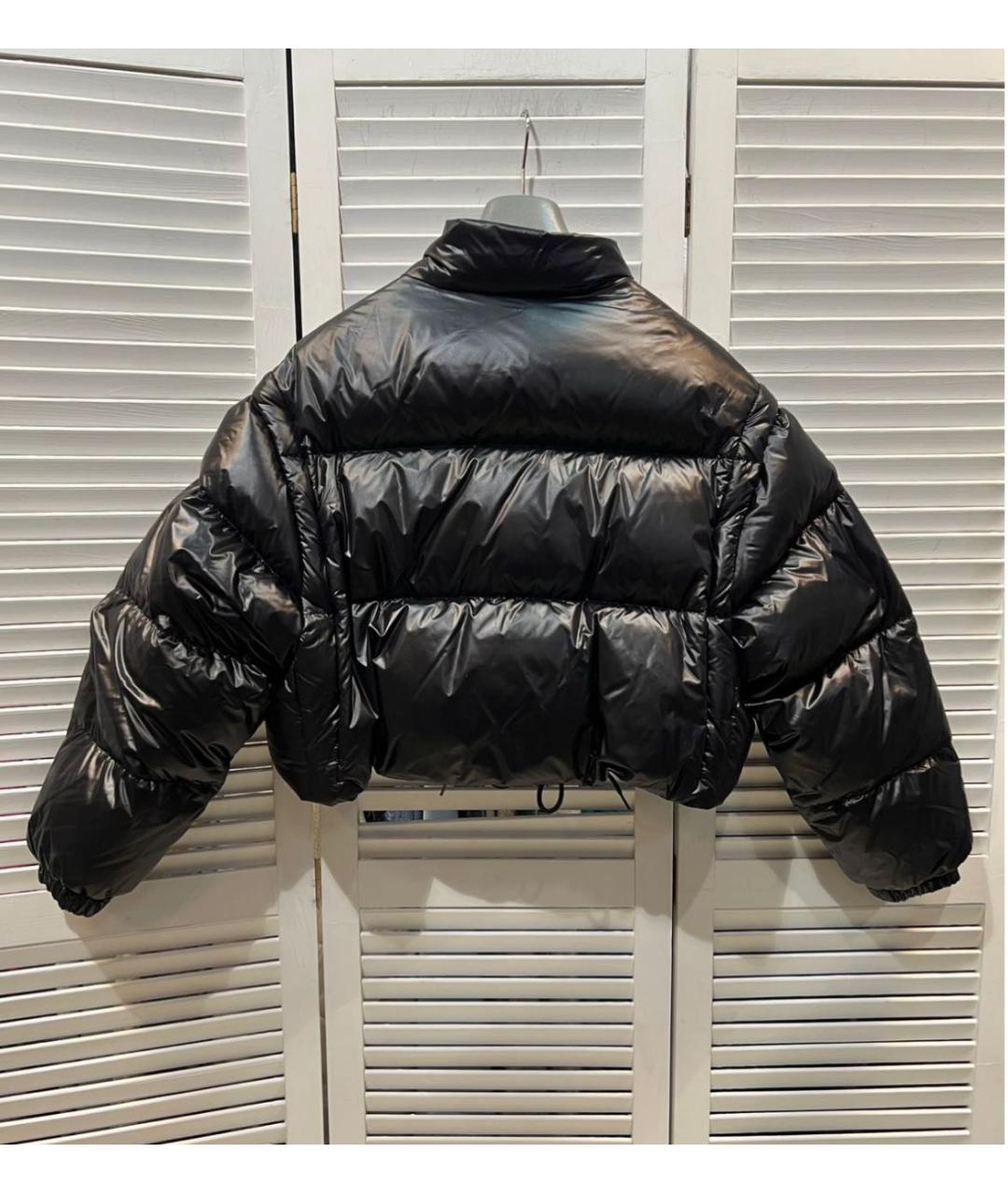 PRADA Черный полиэстеровый пуховик, фото 4