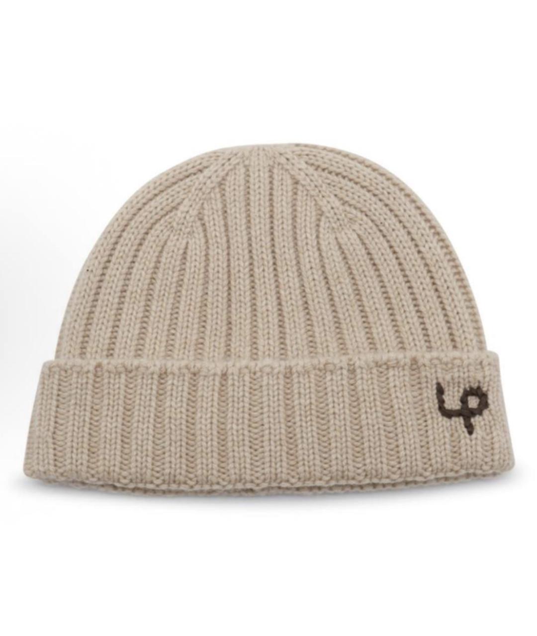 LORO PIANA Бежевая кашемировая шапка, фото 2