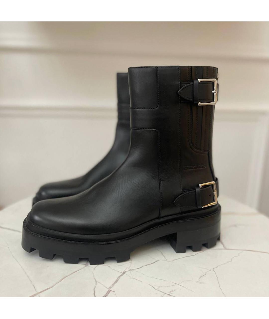 HERMES Черные кожаные полусапоги, фото 2