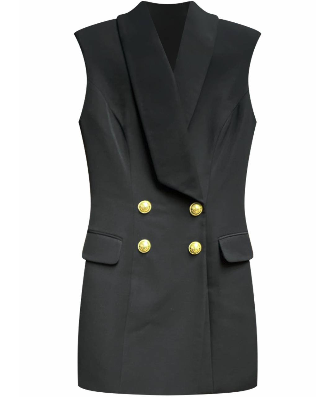 BALMAIN Черное шерстяное повседневное платье, фото 1