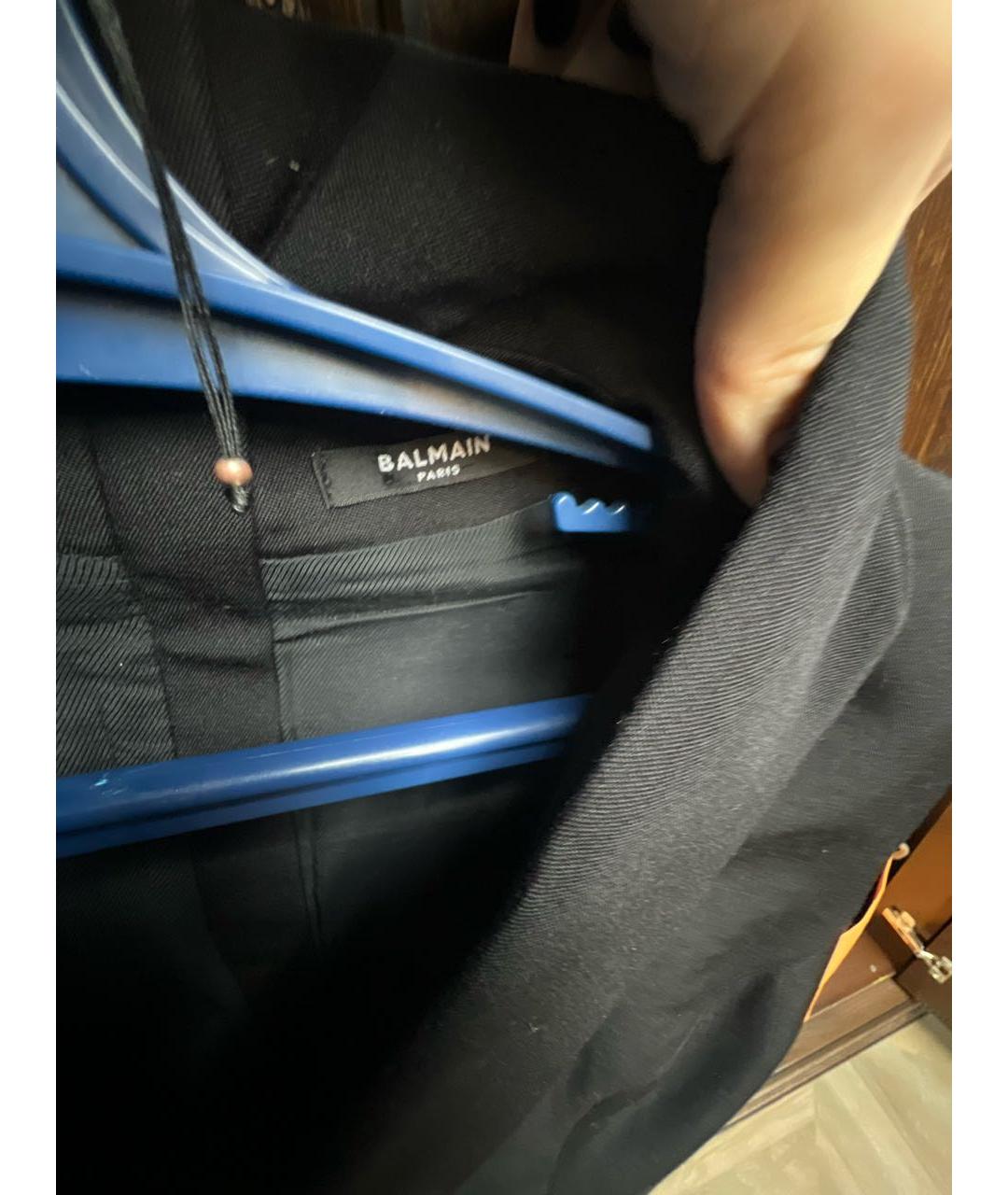 BALMAIN Черное шерстяное повседневное платье, фото 3