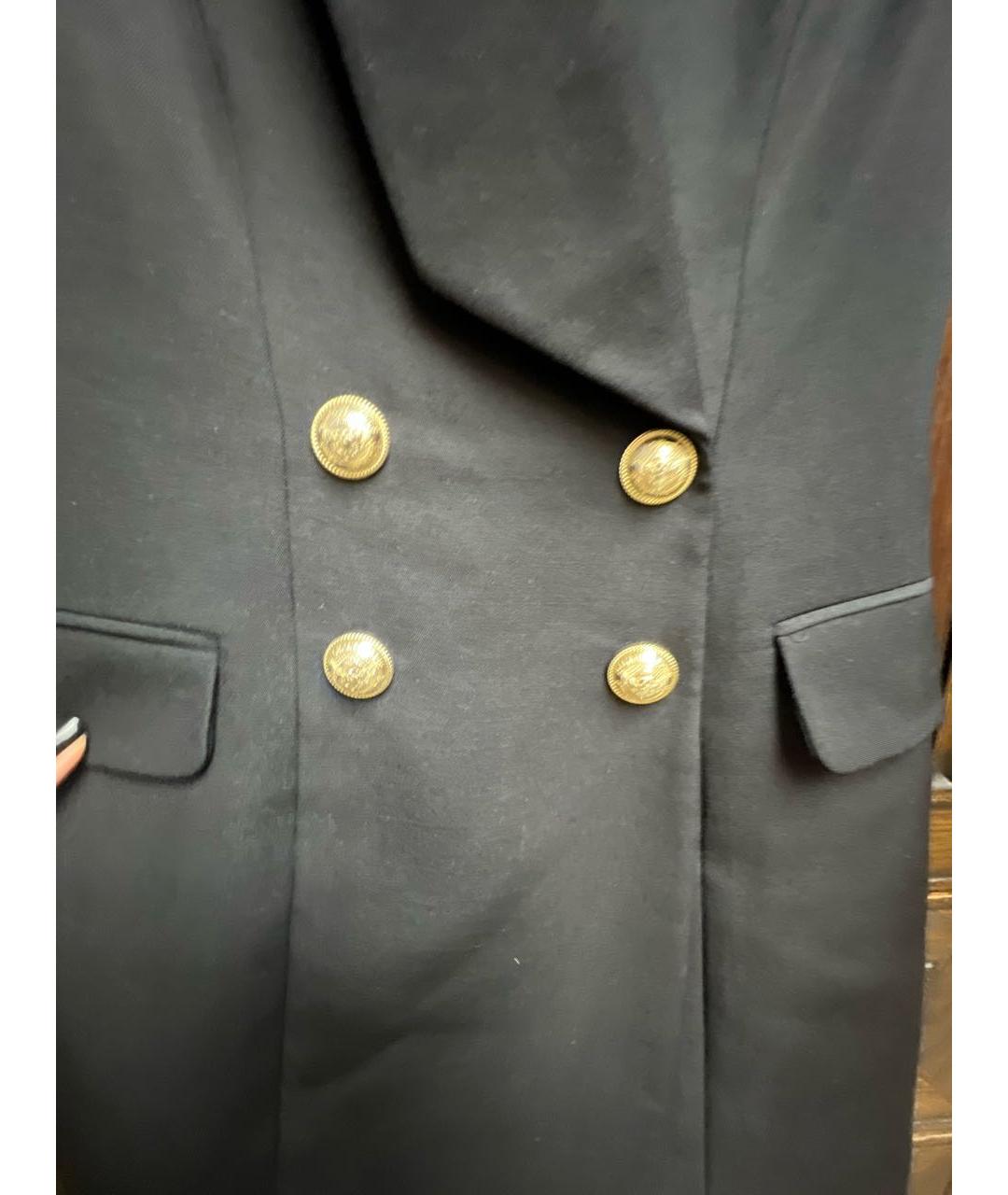 BALMAIN Черное шерстяное повседневное платье, фото 4