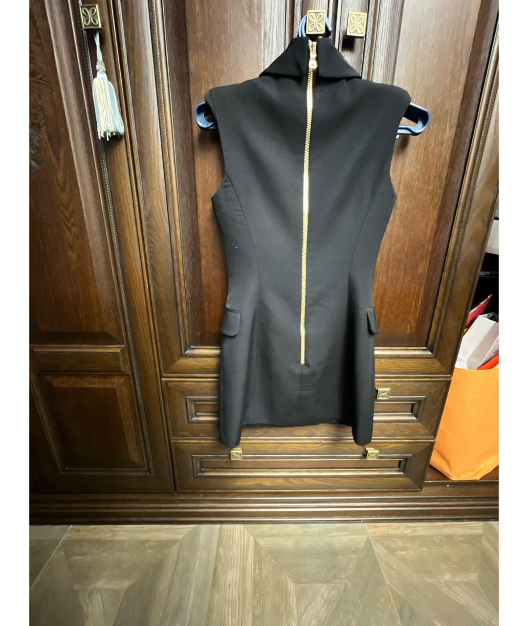 BALMAIN Черное шерстяное повседневное платье, фото 2