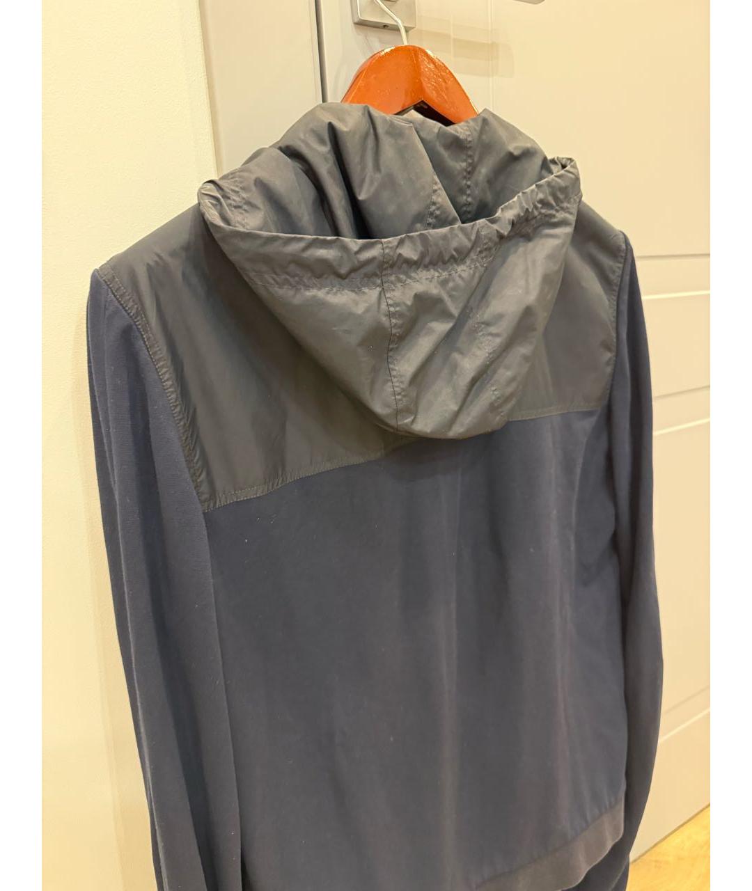 GUCCI Темно-синяя хлопко-эластановая спортивная куртка, фото 5