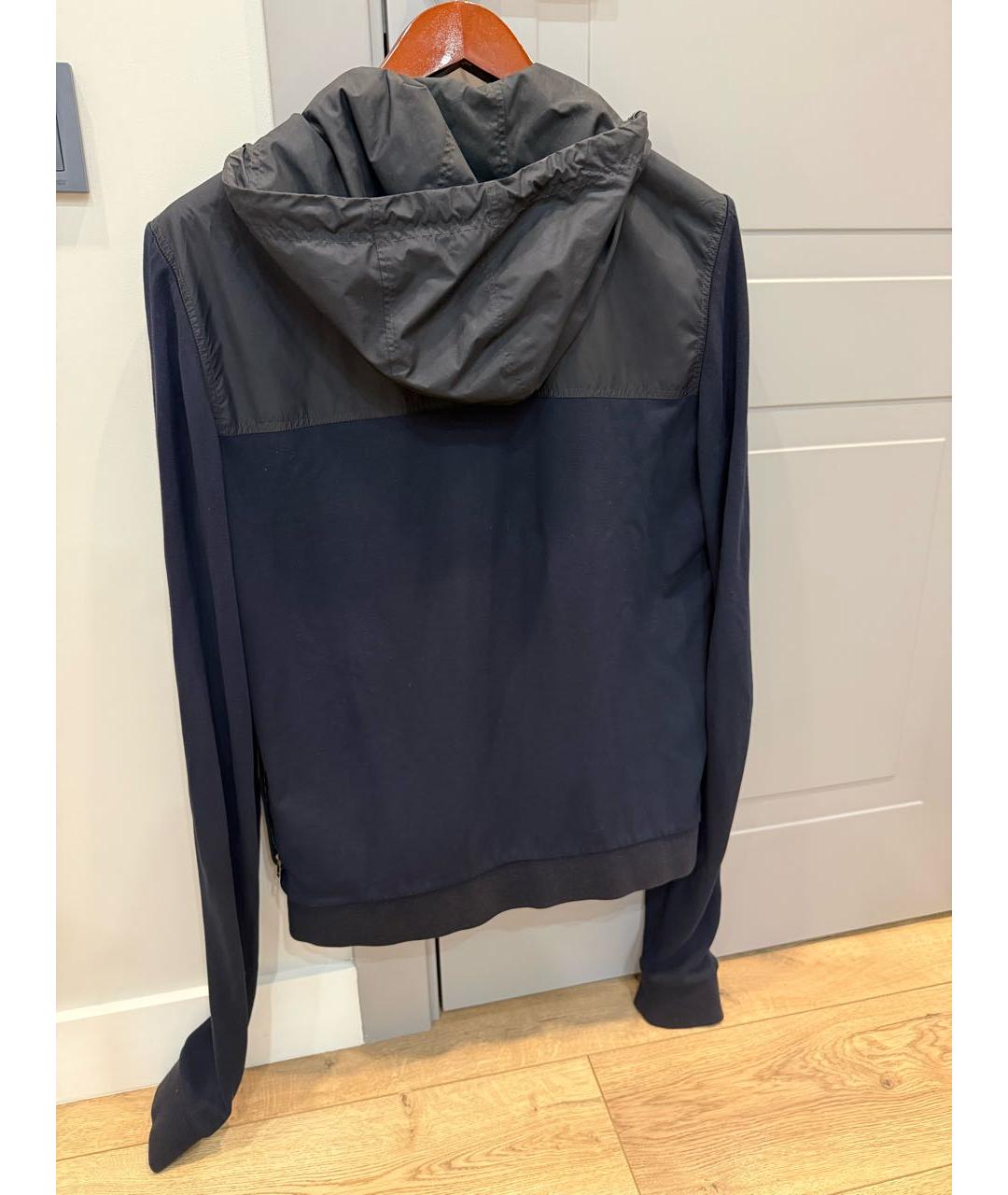 GUCCI Темно-синяя хлопко-эластановая спортивная куртка, фото 4