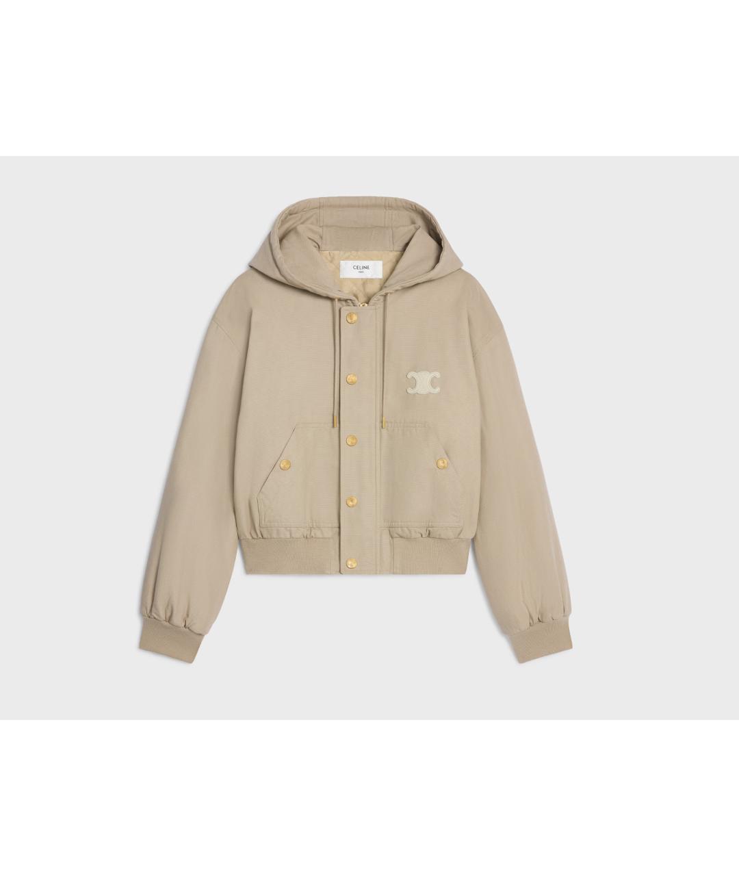 CELINE Бежевая хлопковая куртка, фото 5