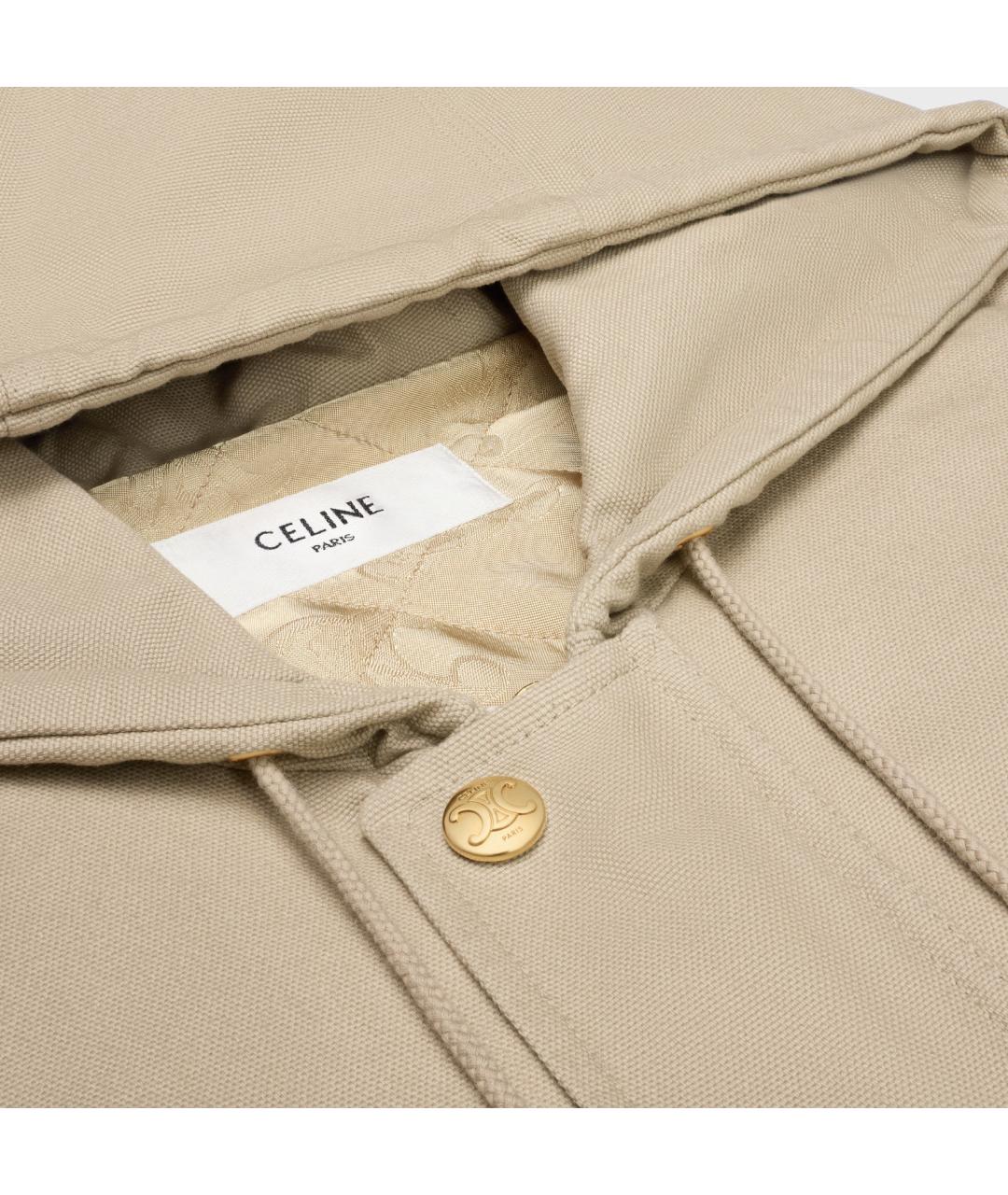 CELINE Бежевая хлопковая куртка, фото 3