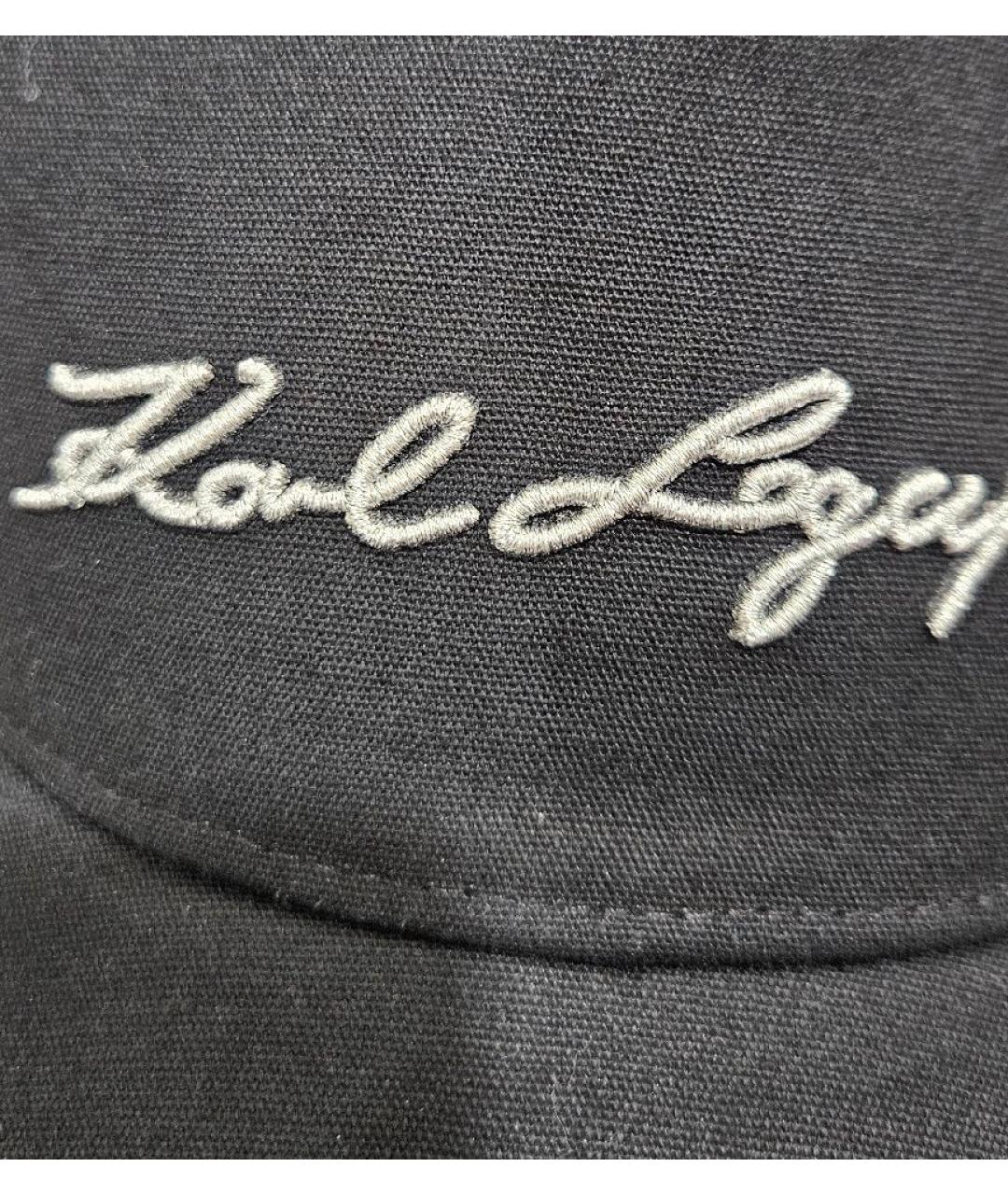 KARL LAGERFELD Черная хлопковая кепка/бейсболка, фото 4