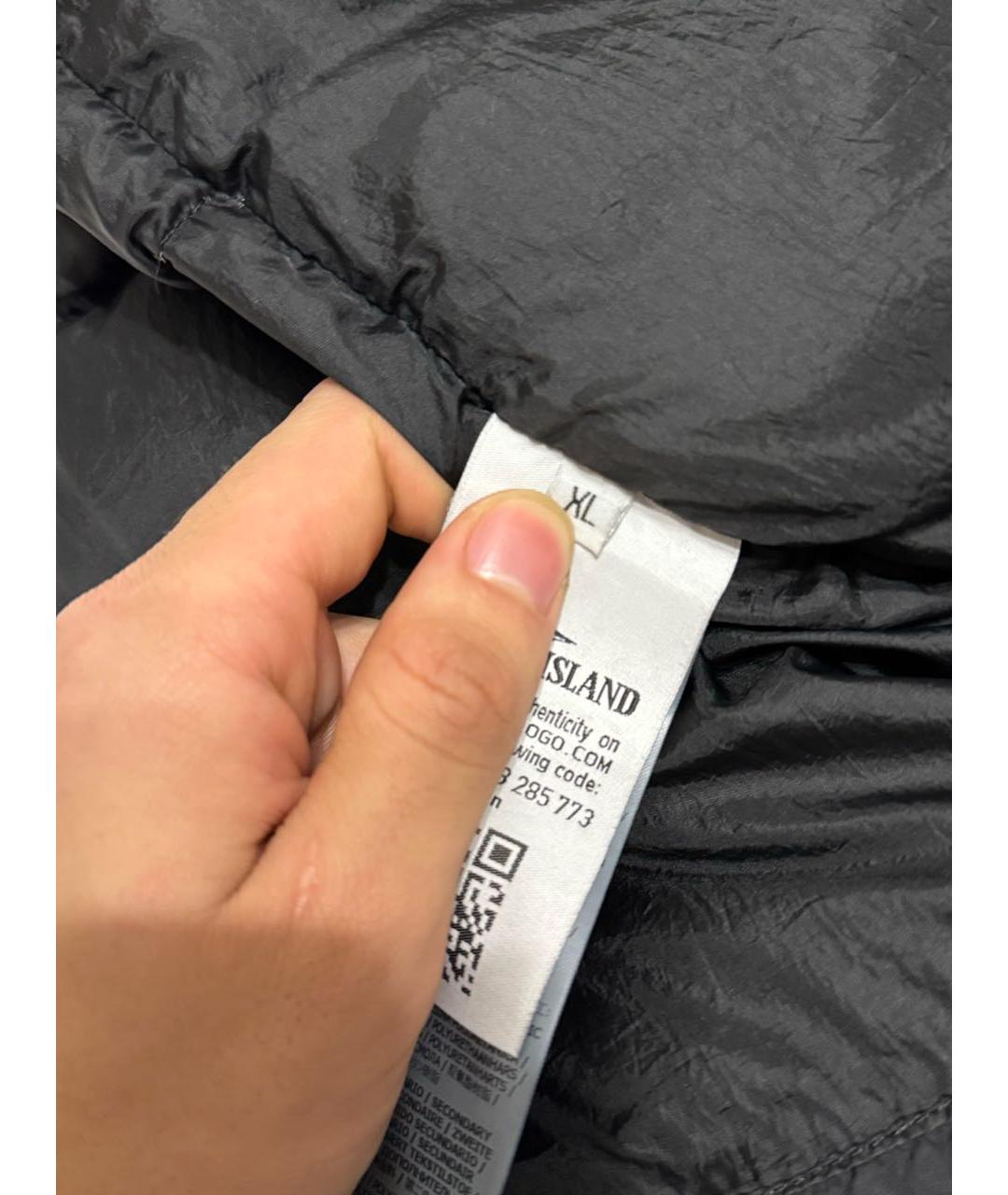 STONE ISLAND Черный полиамидовый жилет, фото 6