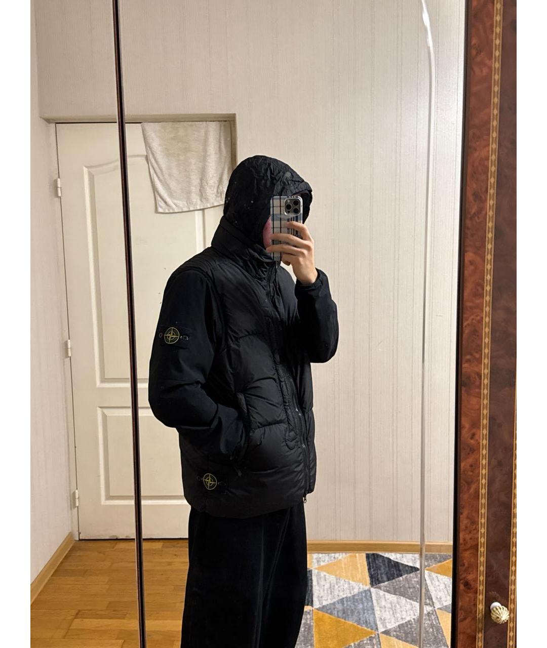 STONE ISLAND Черный полиамидовый жилет, фото 8