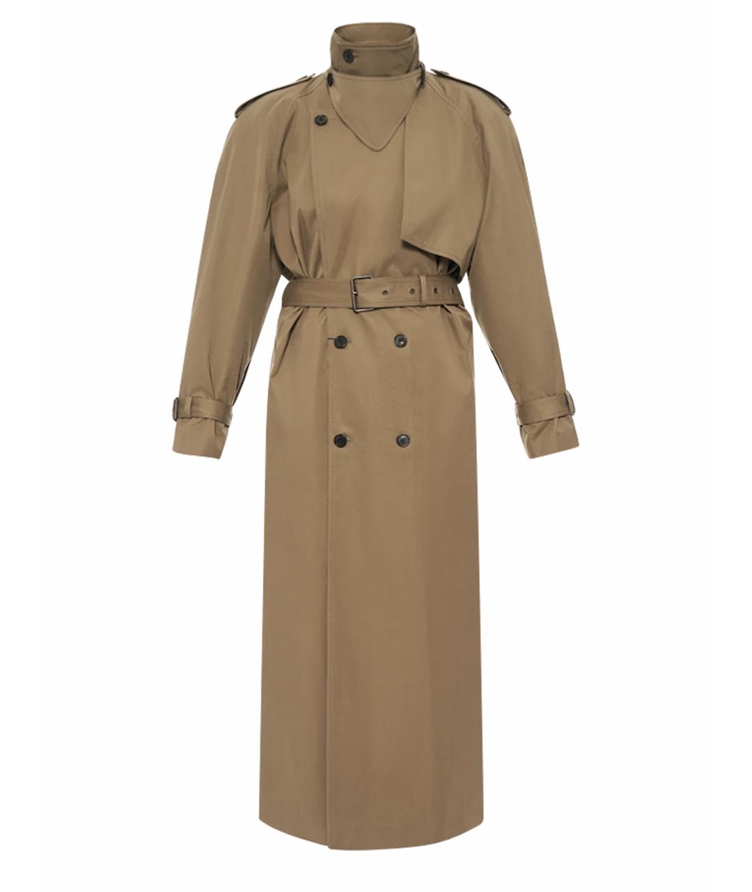 SAINT LAURENT Хаки хлопковый тренч/плащ, фото 1