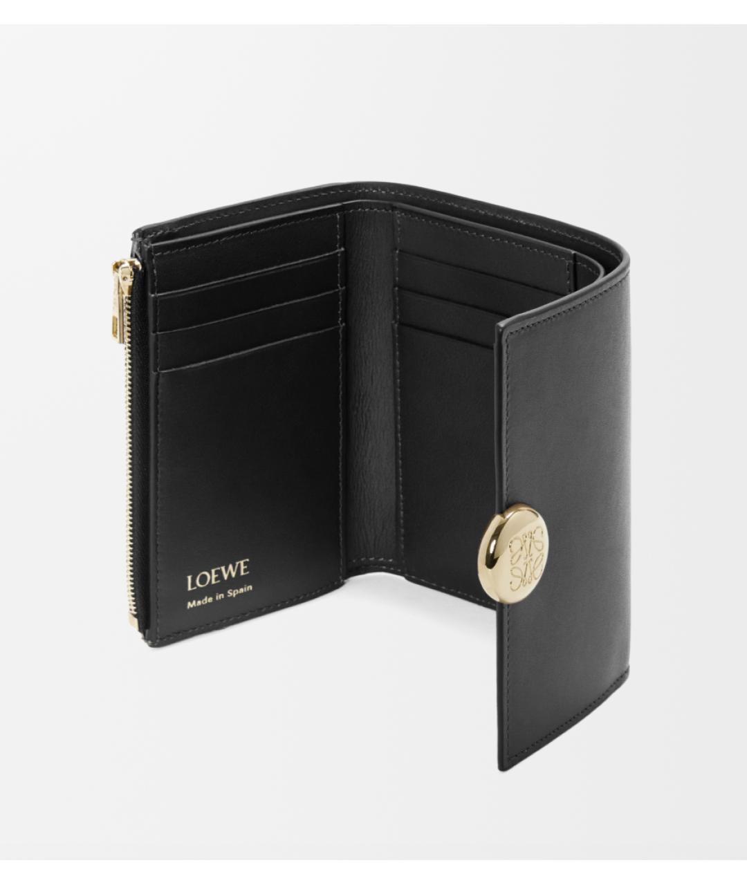 LOEWE Черный кожаный кошелек, фото 2