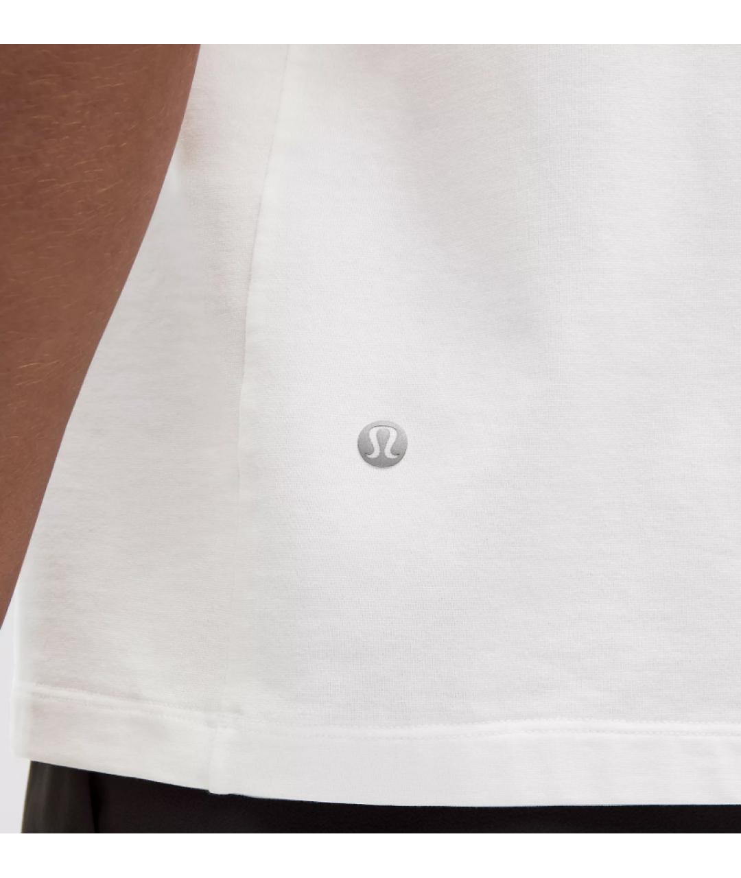Lululemon Белая хлопко-полиэстеровая майка, фото 5