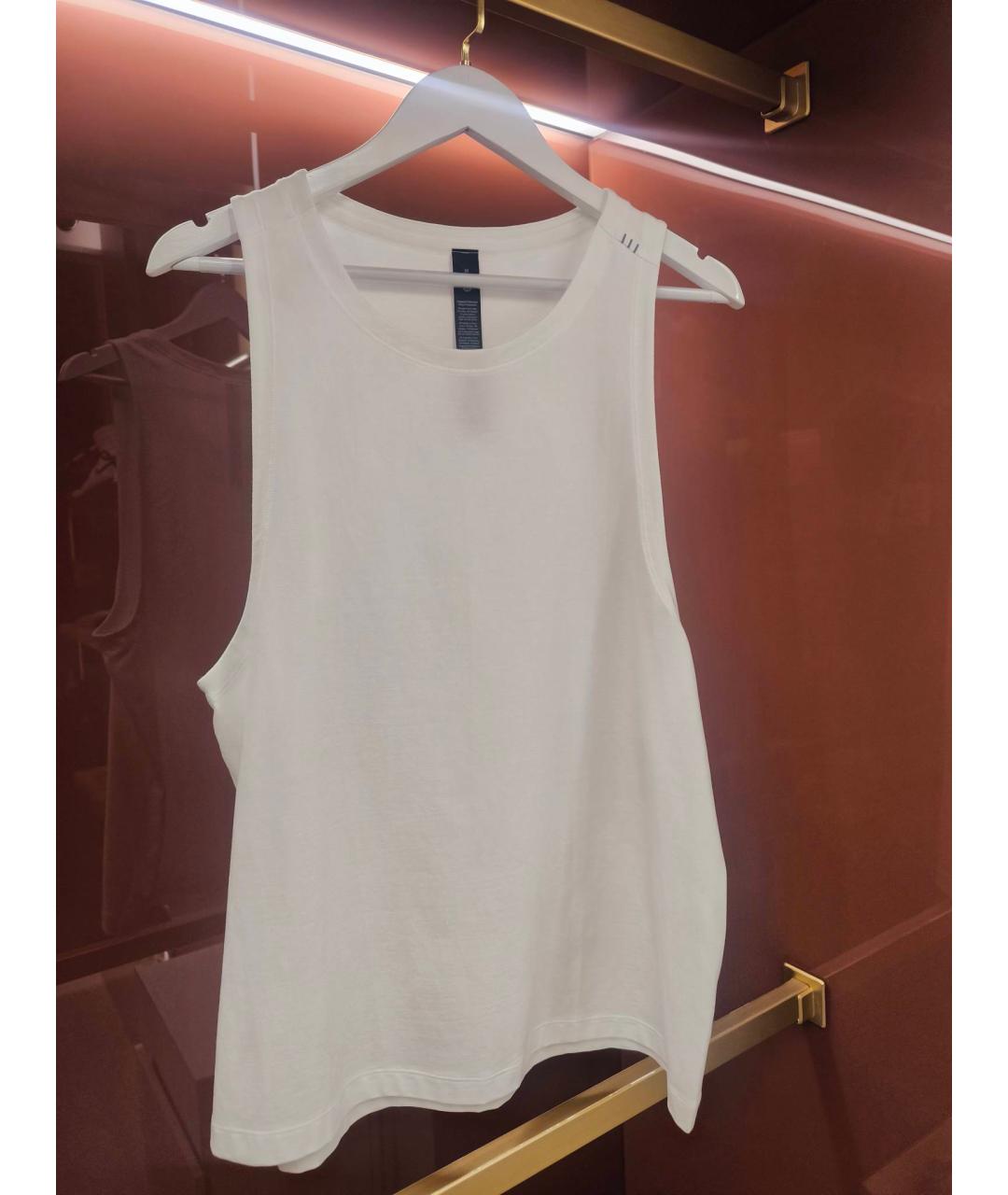 Lululemon Белая хлопко-полиэстеровая майка, фото 6