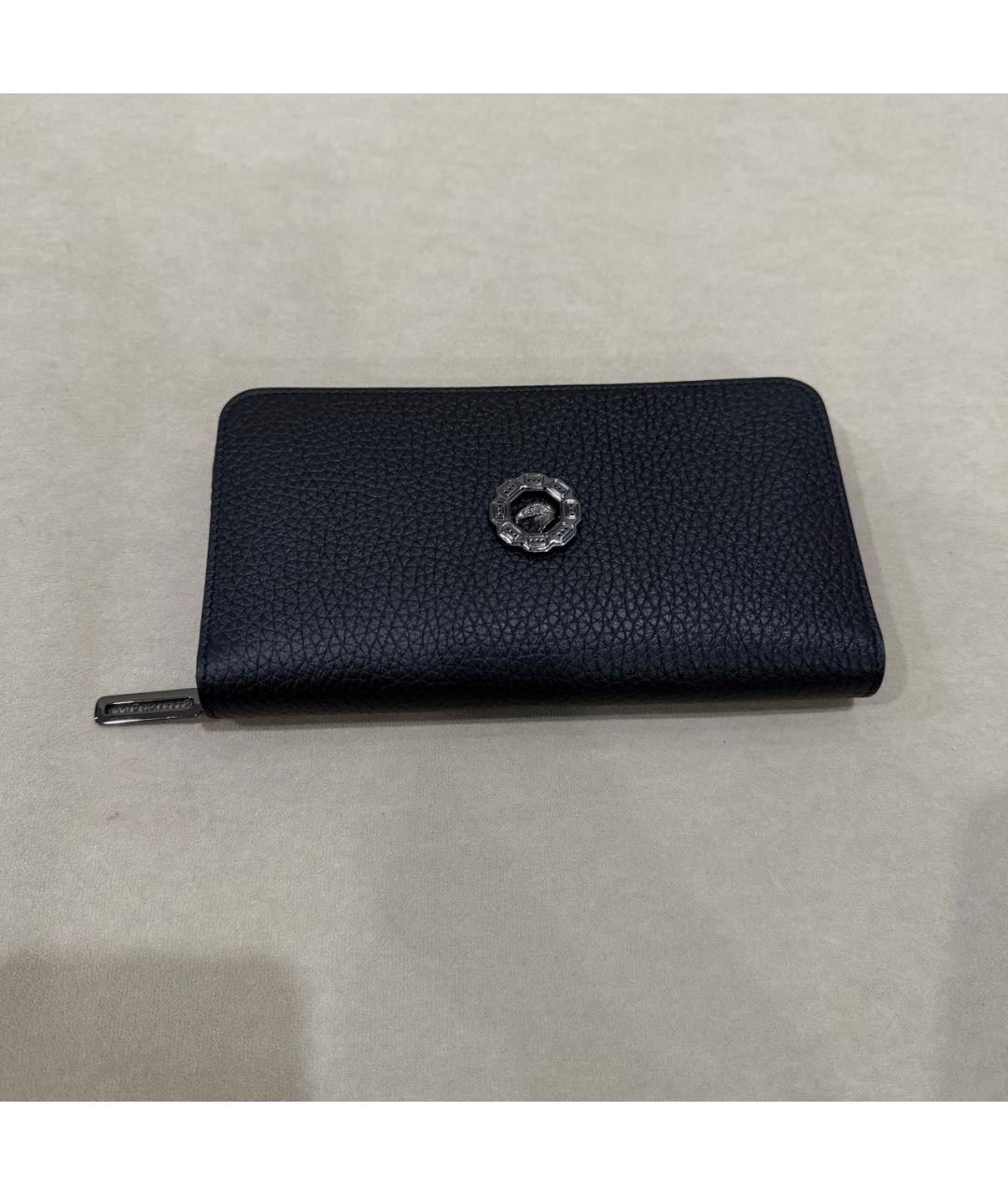 STEFANO RICCI Черный кожаный кошелек, фото 5