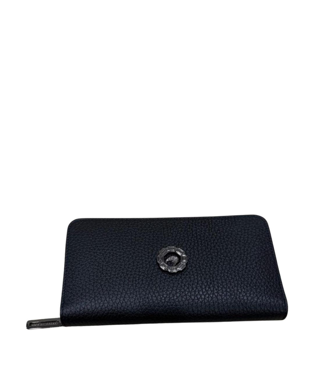STEFANO RICCI Черный кожаный кошелек, фото 1