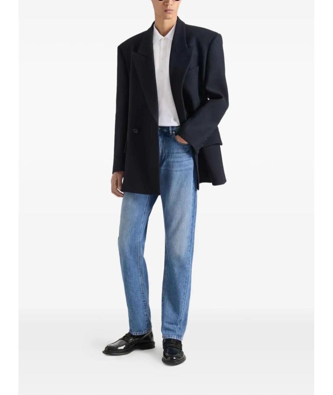 GIVENCHY Голубые хлопковые прямые джинсы, фото 2