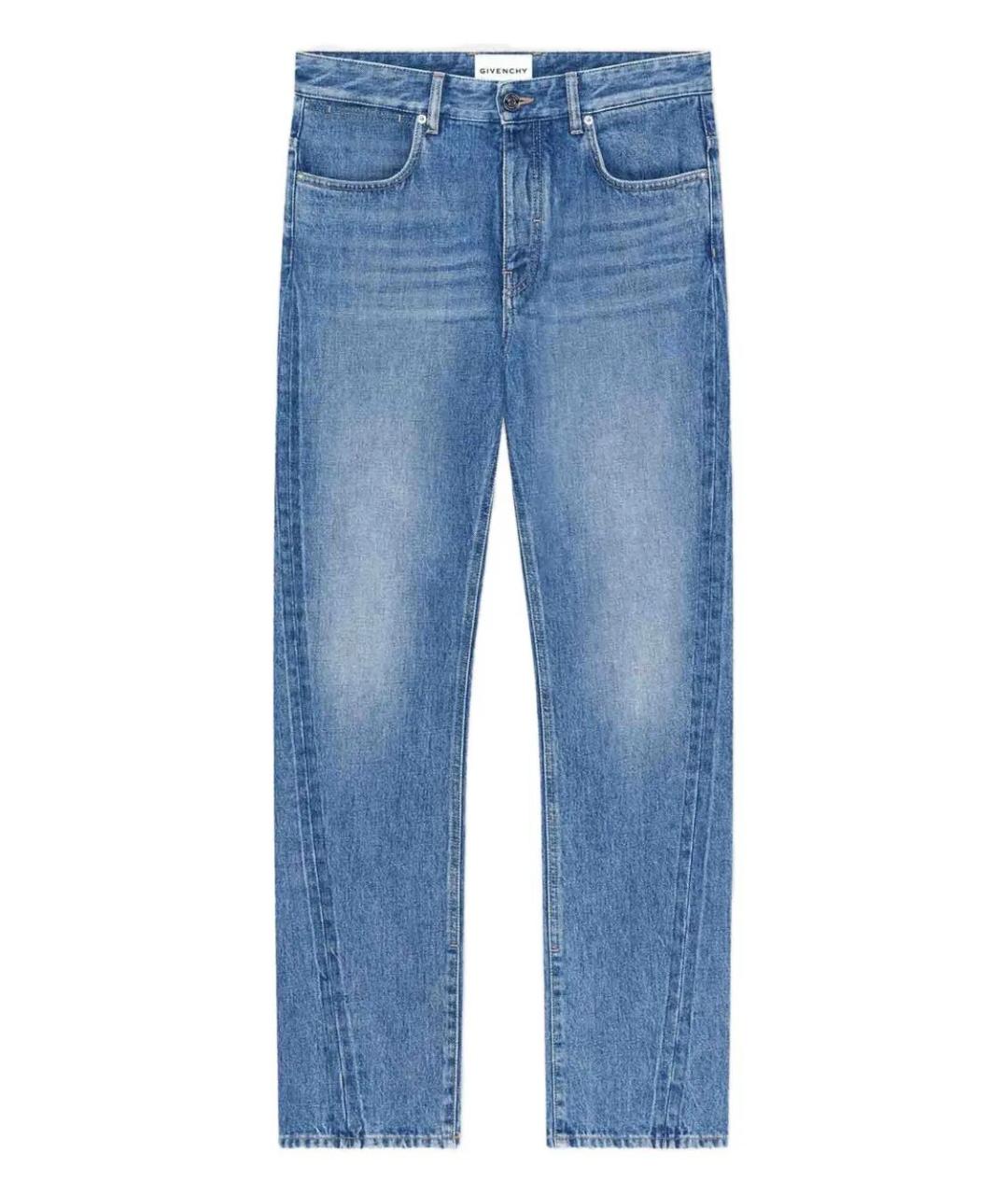 GIVENCHY Голубые хлопковые прямые джинсы, фото 1