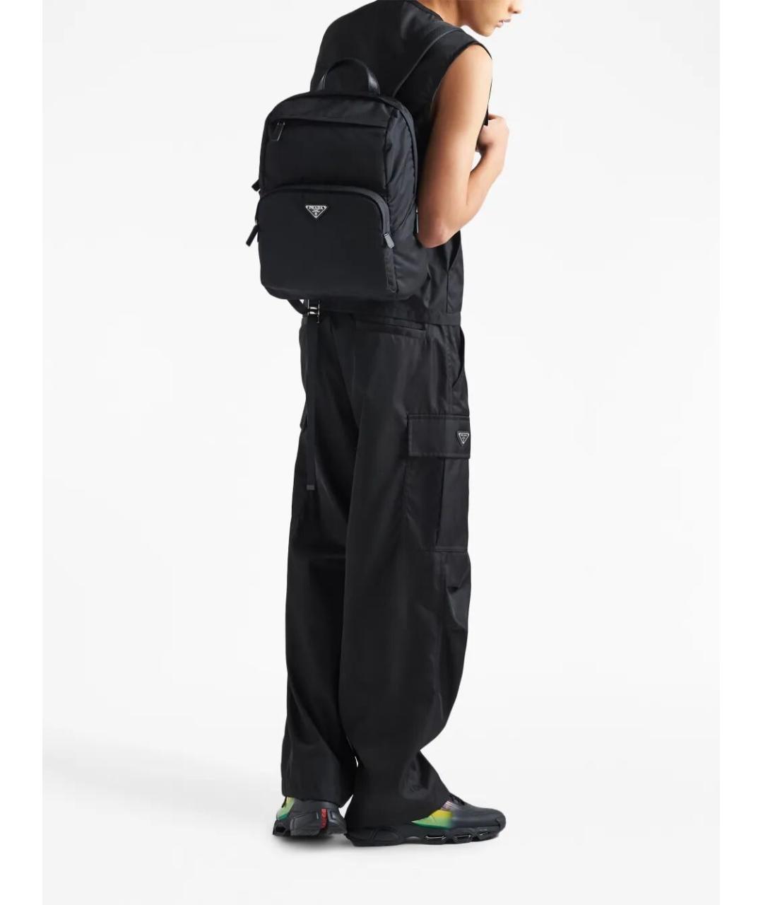 PRADA Черный синтетический рюкзак, фото 3
