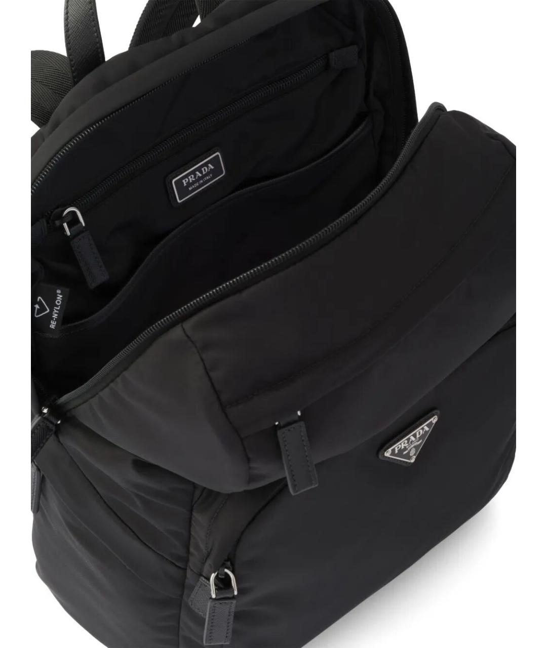PRADA Черный синтетический рюкзак, фото 7
