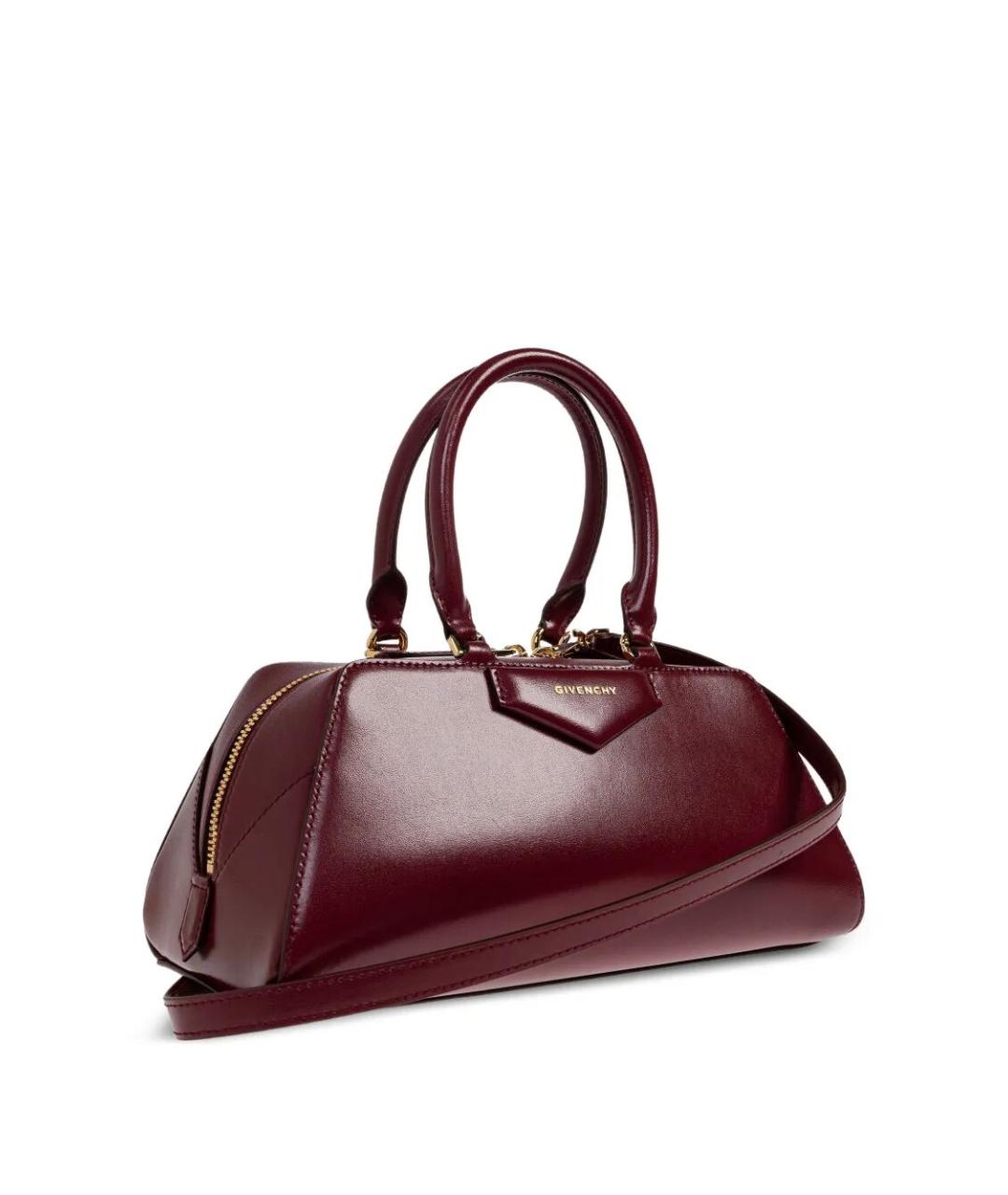 GIVENCHY Бордовая кожаная сумка тоут, фото 4